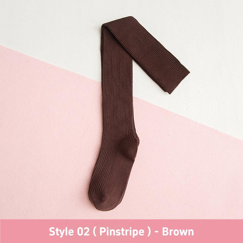 1 3 Pairs Women's Cotton Thigh High Socks Over The Knee Colorful Striped Pattern Casual Daily Wear Fashion Socks Black White