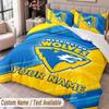 Warrington Wolves Printed Bedding Set Custom Name Text 1 Duvet Cover 2 Pillowcases For Bedroom