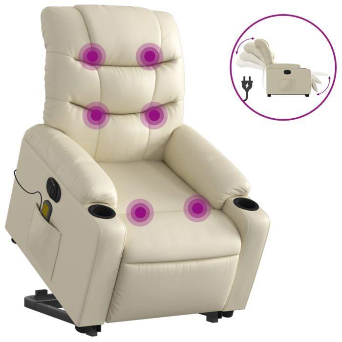 VidaXL Electric Massage Recliner, Relaxation Chair with Adjustable Backrest and Footrest, Salon Seat 3206621