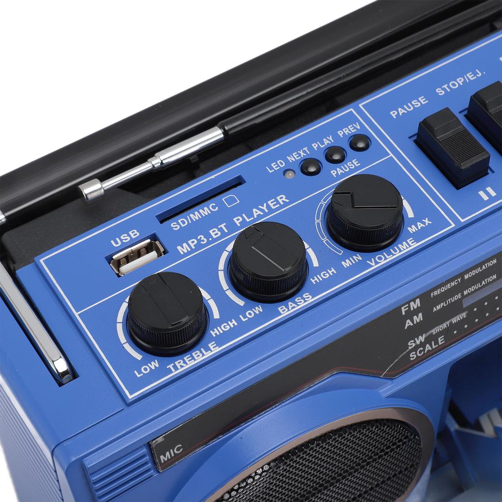 AM FM SW Cassette Player Bluetooth Vintage Great Sound Quality USB Port 3.5mm Aux In Tape Recorder Tape Player Cassette Recorder