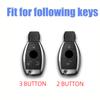 2 3 Buttons Alloy Style Car Key Case Cover Shell Fob For Mercedes Benz A B C E Class Gls Gla Glk Glc Cls Cla W204 W205 W212 W463