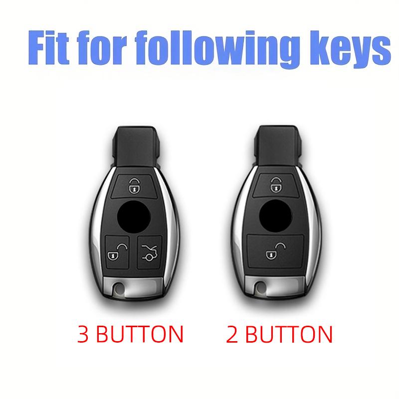 2 3 Buttons Alloy Style Car Key Case Cover Shell Fob For Mercedes Benz A B C E Class Gls Gla Glk Glc Cls Cla W204 W205 W212 W463