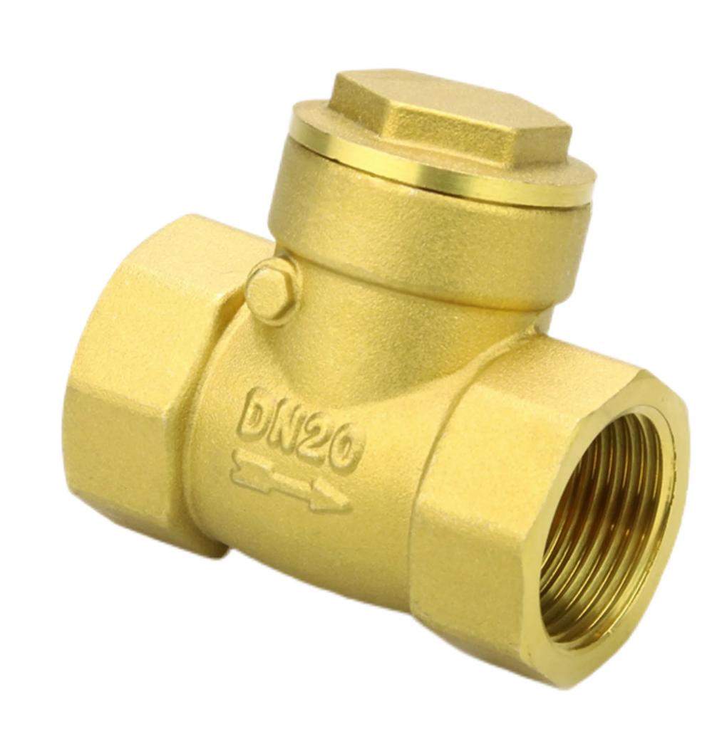 1/2 Inch Water Pipe Non Return Horizontal Check Valve Brass Swing Type Check Valve Female Thread Valve