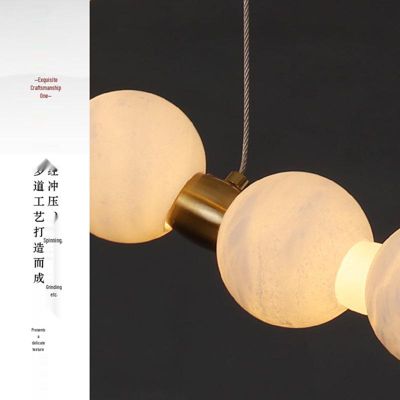 Retro Spanish Alabaster Chandelier - American Style Wall Lamp for Hotel and Office