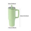 40 oz Tumbler with Handle Coffee Mug for Travel Keeps Hot/Cold Hours Iced Tea Black