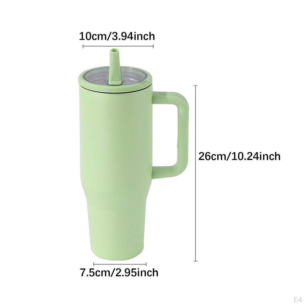 40 oz Tumbler with Handle Coffee Mug for Travel Keeps Hot/Cold Hours Iced Tea Black