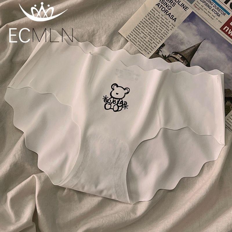 New Girls' Teddy Bear Thin Ice Silk Underwear Panties Seamless Breathable Knickers Women's Cotton Crotch Triangle Underwear Briefs Underpants