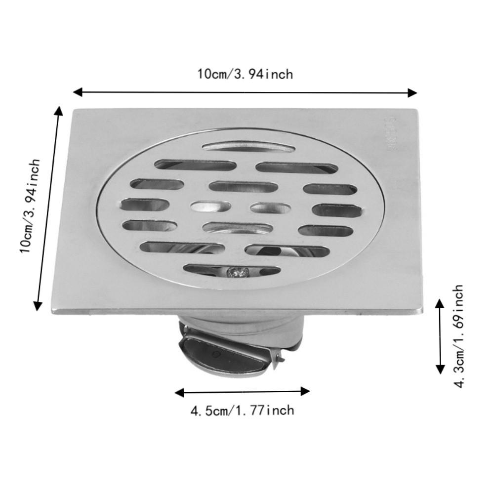 Self Sealing Floor Drain 304 Stainless Steel Shower Drain Efficient Floor Strainer  Hotel