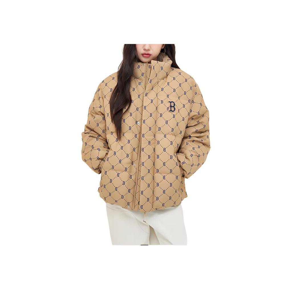 New MLB Basic Boston Red Sox Down Jacket Unisex Light Beige 3ADJM1046-43BGL