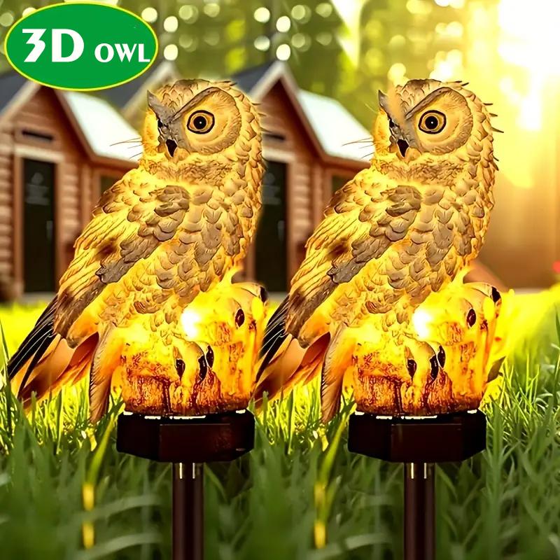 Solar Owl Garden Light,Outdoor Waterproof Pathway Lamp,Smart Sensor Ground Spike Light,Patio Decor,Lawn Lighting,Landscape Light