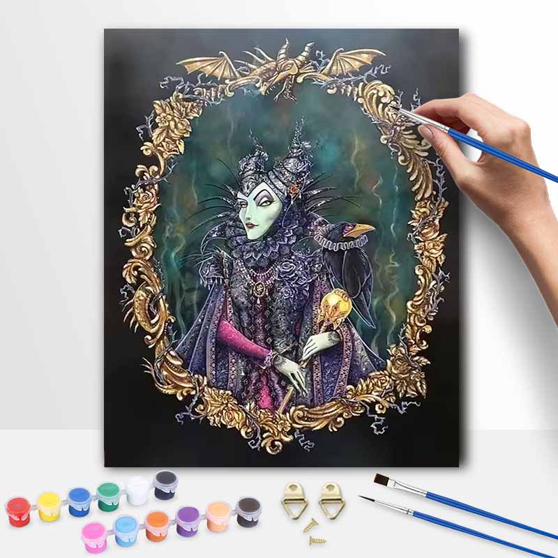 Disney Maleficent Paint By Number Kit Number Drawing Canvas DIY Picture Home Decor Painting Wall Art Oil Portrait Craft Gift Decor