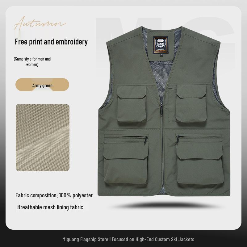 

NIO Multi-pocket Outdoor Photography Vest with Custom Logo 4XL