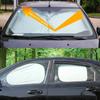 Car Window Sunshade Sun Protection Cover Sunscreen Curtain Car Front Gear Side Block Silvercoated Cloth Shade Set Tools 6 Pcs