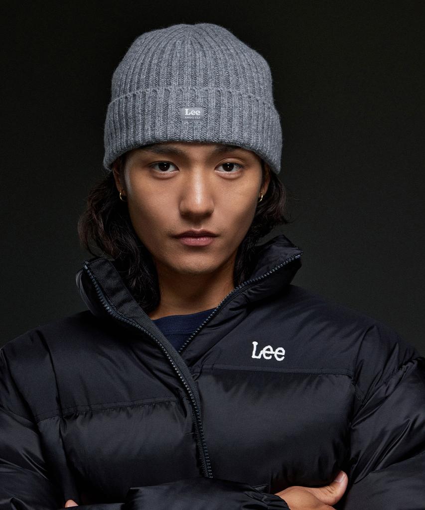 LEE Basic Knit Beanie Gray