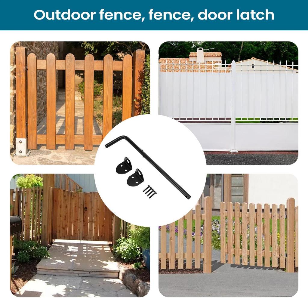 Gate Latch For Wooden Fence 12 Inch Hinges Bar Gate Ground Latch For Pool Trailer Farm Child Boat Garden