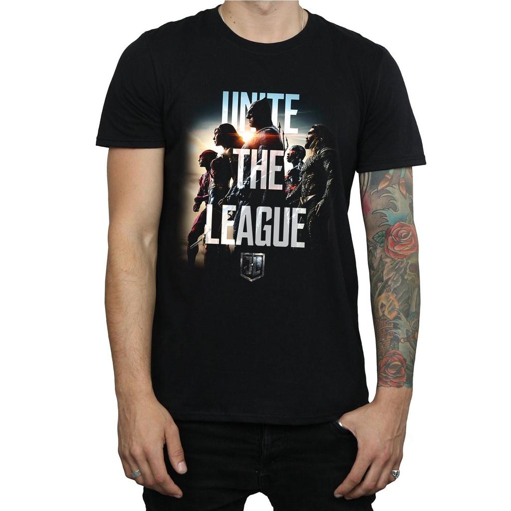 DC Comics Mens Justice League Movie Unite The League T-Shirt
