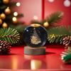 3D Crystal Ball Night Light with Santa Claus Scene USB Powered Glass Lamp Wooden Base Christmas Gift Home Decor for Kids Bedroom