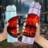 1PC Red Moon Landscape Art 750ml Color Plastic Sports Water Bottle Leakproof Flip Straw Lid Suitable for Sports Office Home Use