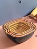 6pcs/set BLUE Sink Drain Kitchen Drain Baskets Vegetable Washing Box Basket Wash Basin Fruit Drainer Basket Kitchen  Storage Box