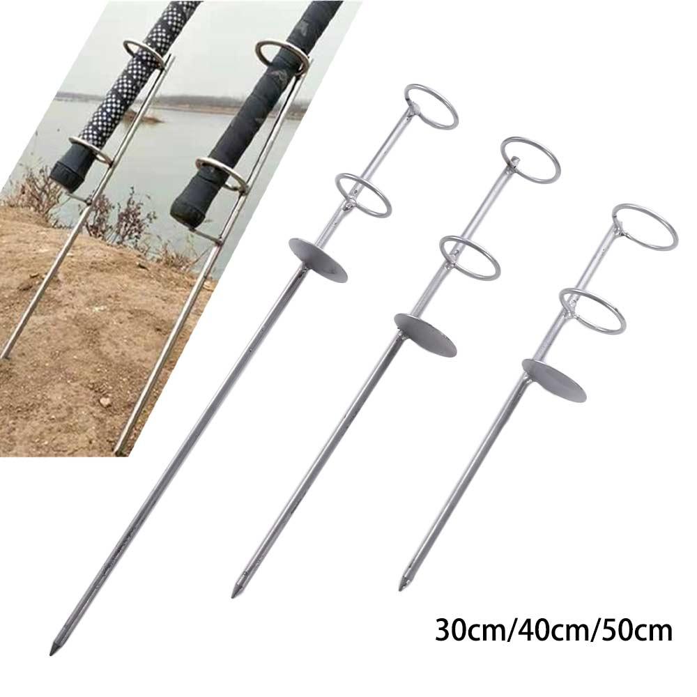 30/40/50cm Ground Spike Fishing Rod Holder Ground Rod Holder Fishing Rod Support Fishing Pole Stand