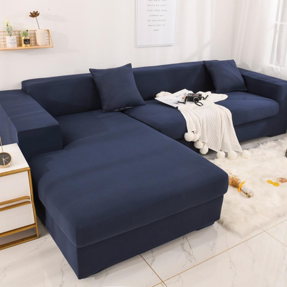 Stretchable L-Shaped Sofa Cover with Ins Print Full Coverage Universal for All Seasons