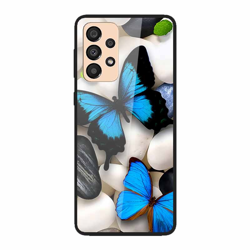 Case for Samsung A33 5G Cover Fashion Tempered Glass Phone Covers for Samsung Galaxy A33 A53 A73 5G Case Bumper A 33 Protective