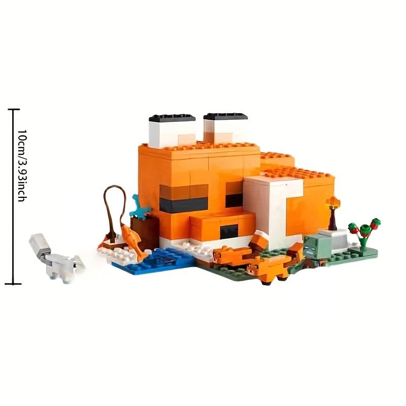 

Игра Fox Lodge House Building Block Street View With Doll Collect Assemble Educational Bricks Toy For Kids Gift no original box