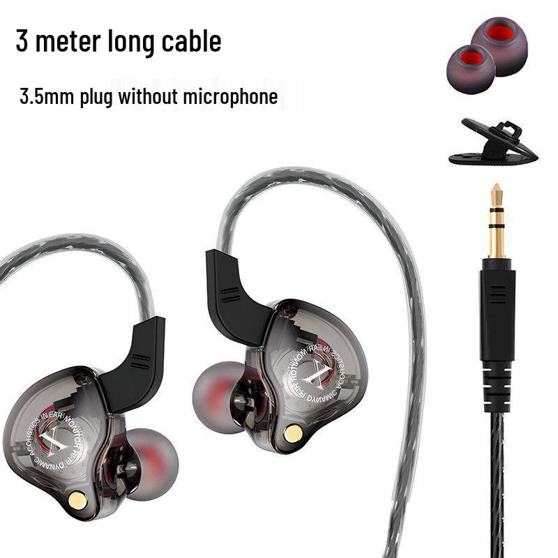

Wired In-Ear Monitoring Headphones for Broadcasters with Ear-Hook and 3m Cable, 3.5mm Jack