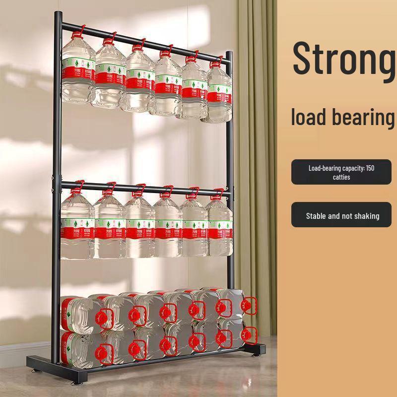 Double Layer Floor Standing Clothes Rack for Bedroom and Balcony