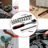 12 Pieces Multi-Purpose Repair Tool Set for Bicycle, Motorcycle, Car and Boat with Socket Keys Complete Material