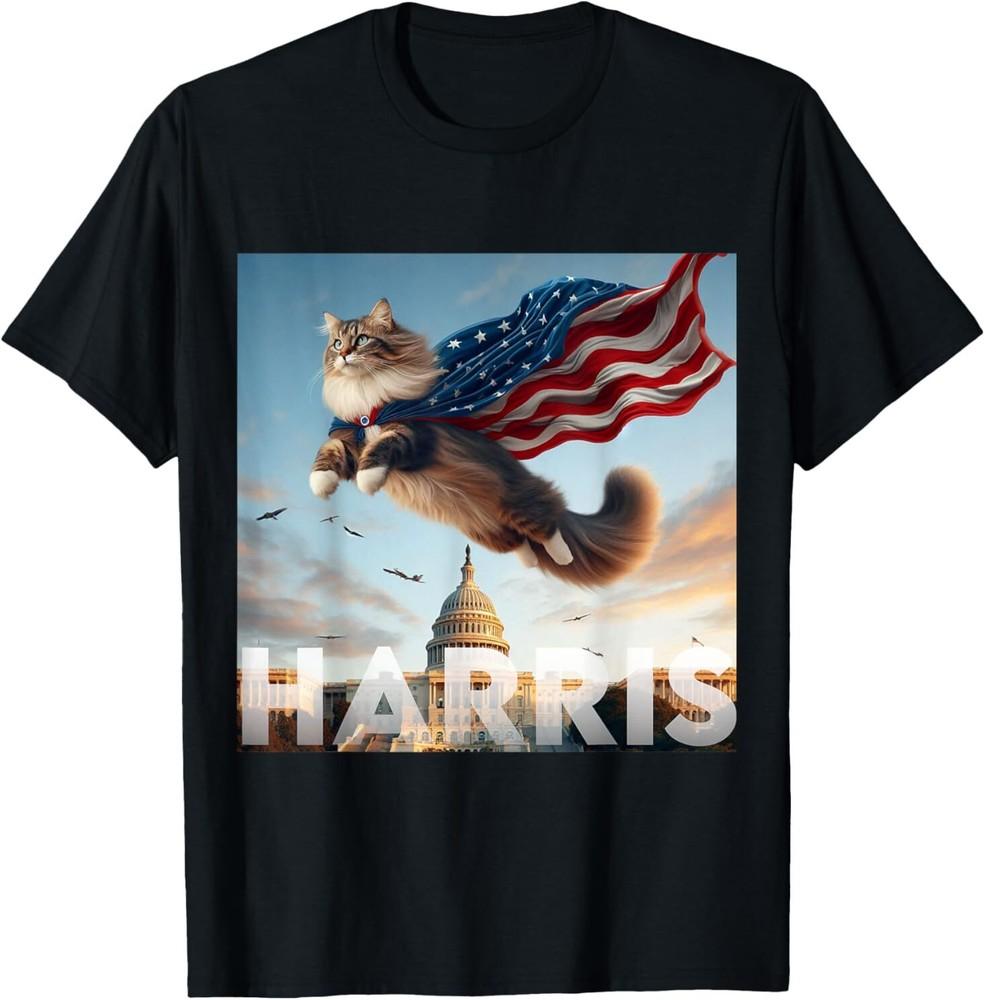 Funny Childless Cat Ladies for Harris 2024 T-Shirt
