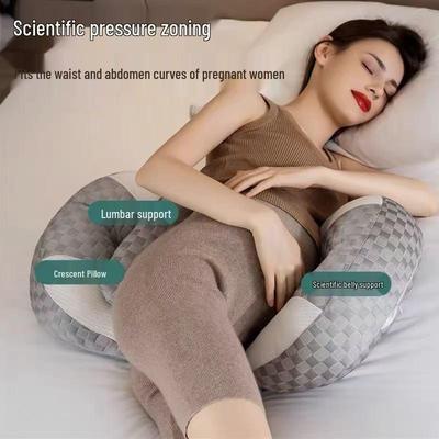 U-Shaped Pregnancy Pillow for Lumbar and Belly Support - Ideal for Side Sleepers