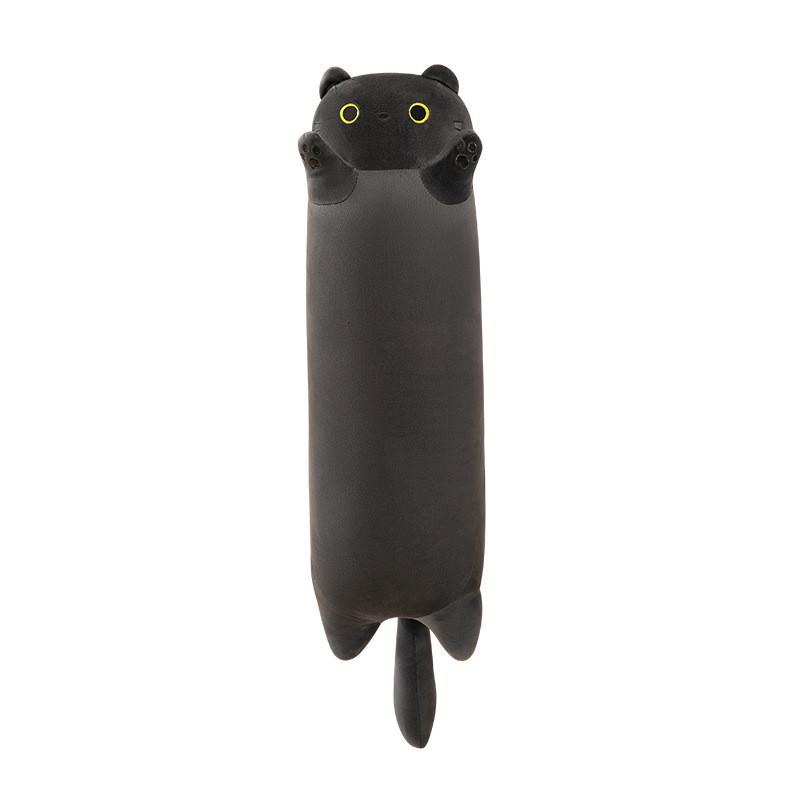Cuscino Corpo a Forma di Gatto in Peluche Corto Per Dormitori Laterali Con Supporto per le Gambe