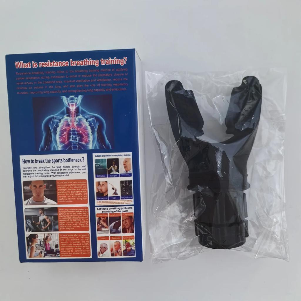 Adjustable Intensity Breathing Trainer Sports Portable Lung Capacity Abdominal Trainer Knob Improve Strength Endurance Gear