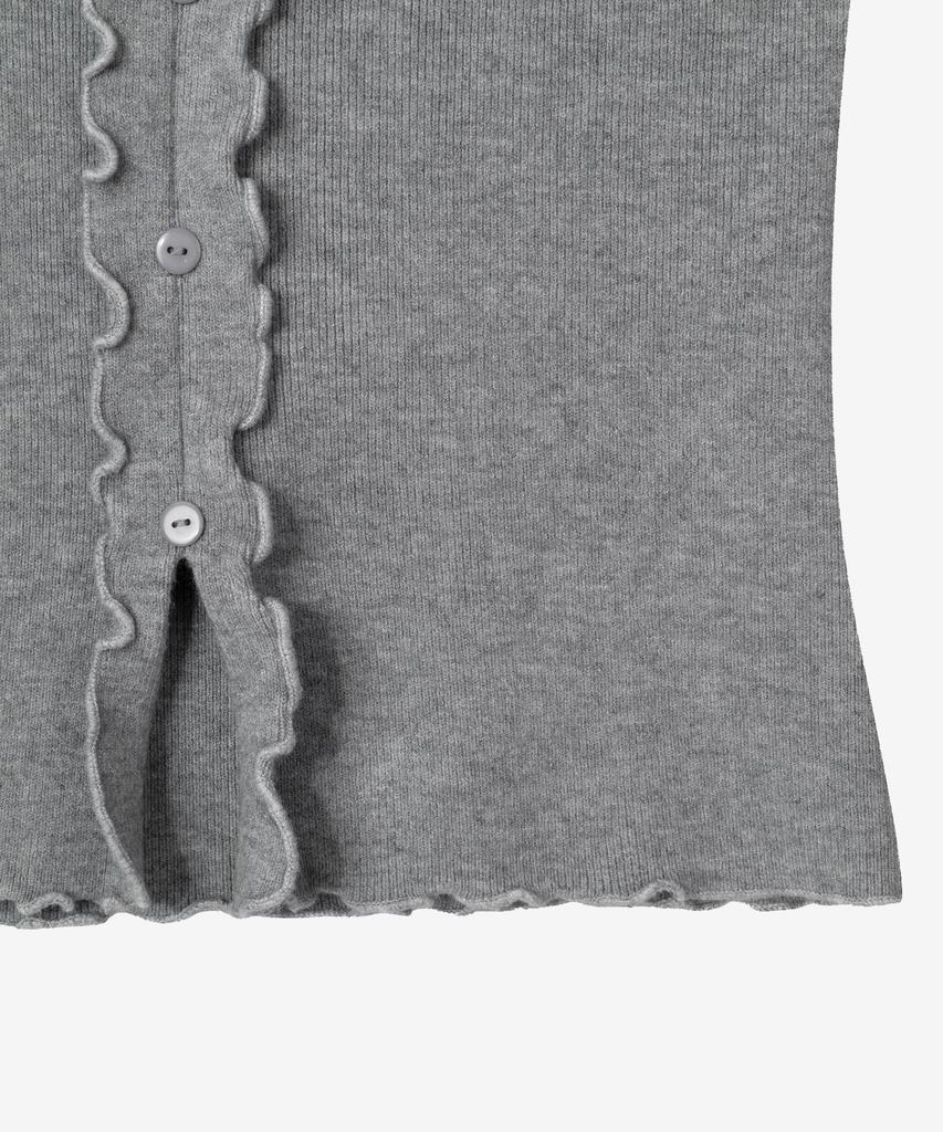 BASIKA Slim Ruffle Knit (Gray)
