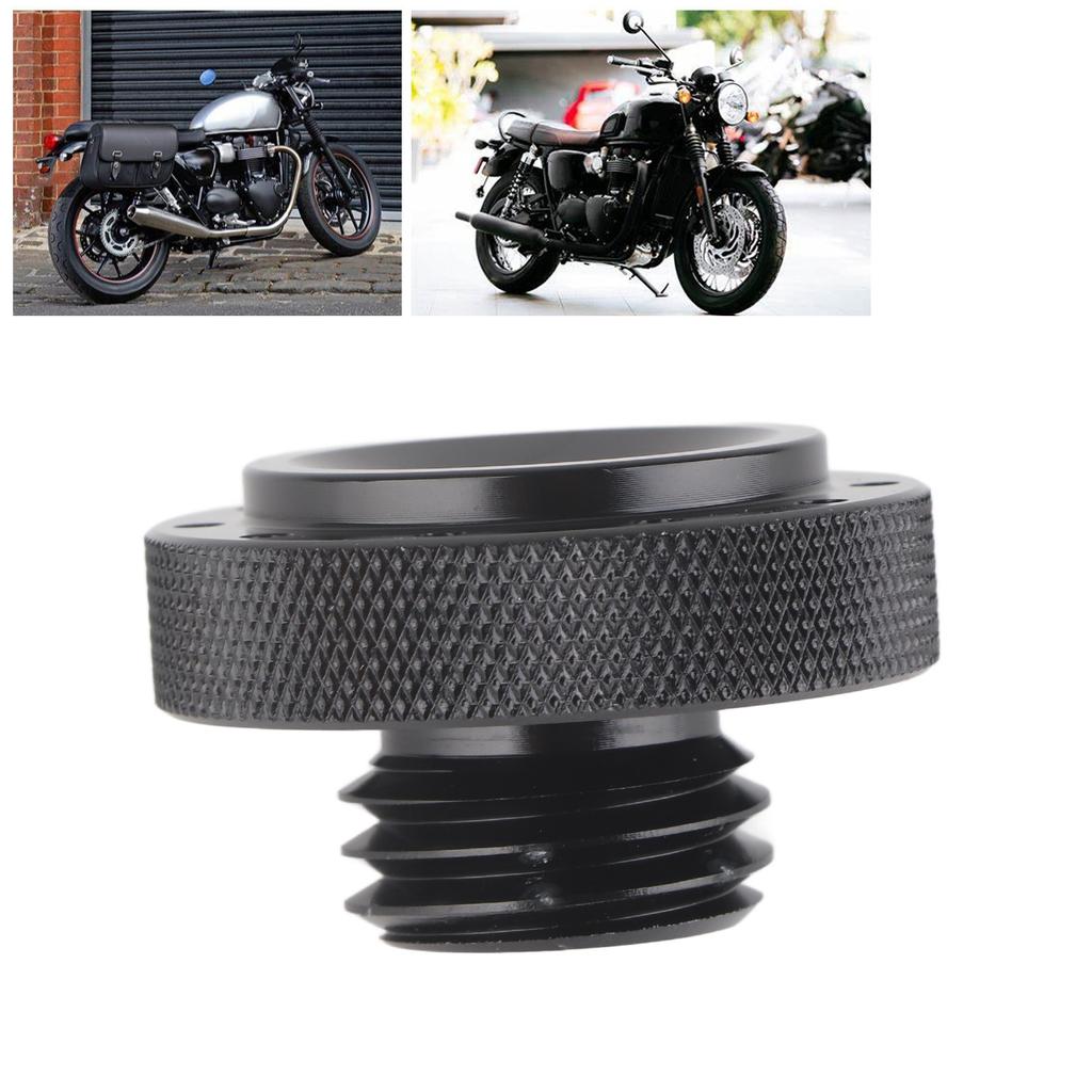 Aluminum Alloy Engine Oil Filler Cap Screw Plug Cover Fit for Scrambler Street Cup Noir
