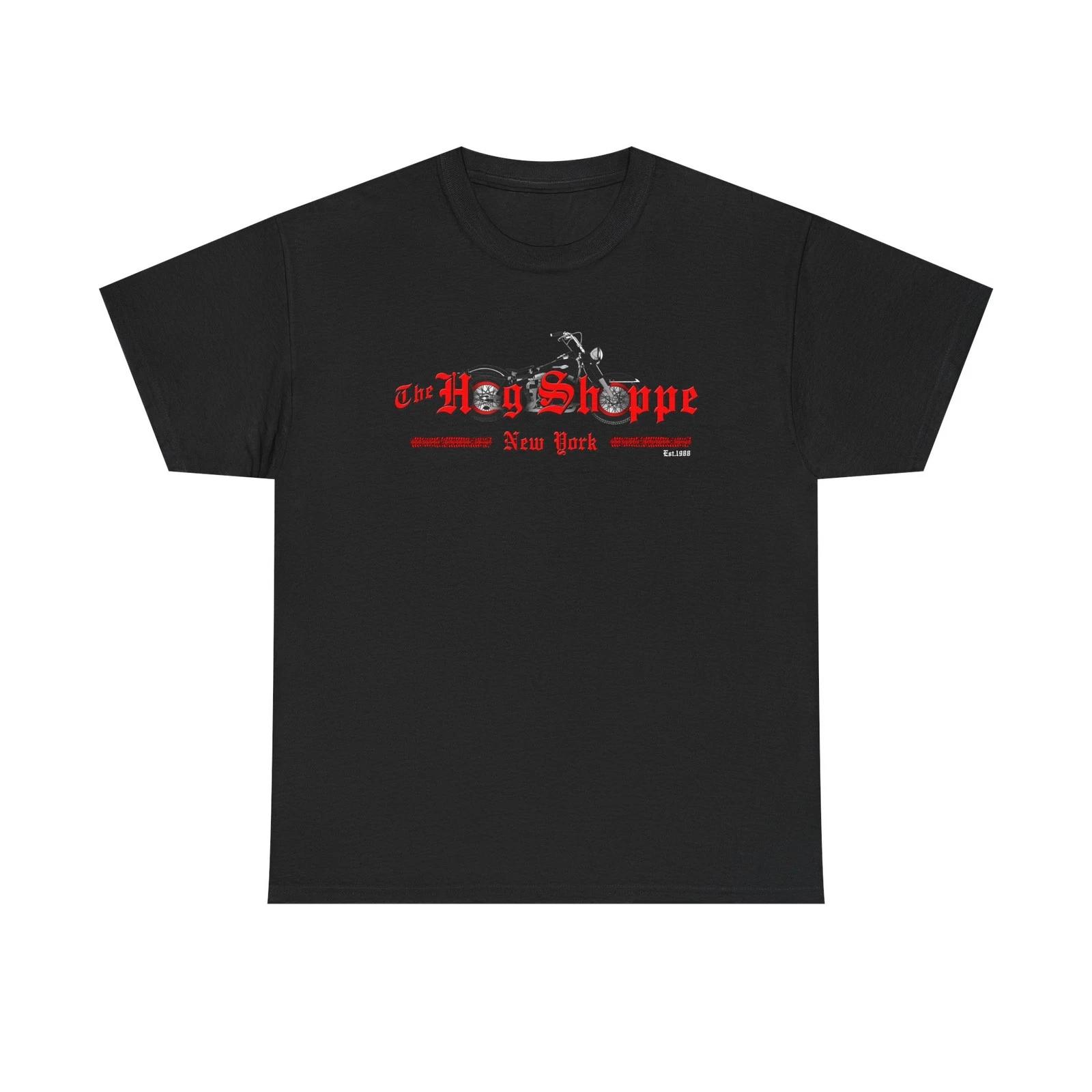 Bad Biker Hog Shoppe Wheels Logo T-Shirt | Motorcycle Tee S