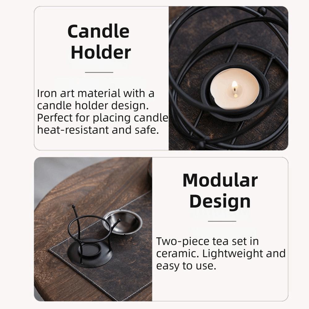 Portable Essential Oil Warmer Polygon Aromatherapy Burner Modern Candle Heating Holder  Bedroom Use