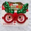 Christmas Plastic Glasses Frame, Merry Xmas Party Costume Eyeglasses, Funny Photo Booth Props, Christmas Decorations for Adults and Kids