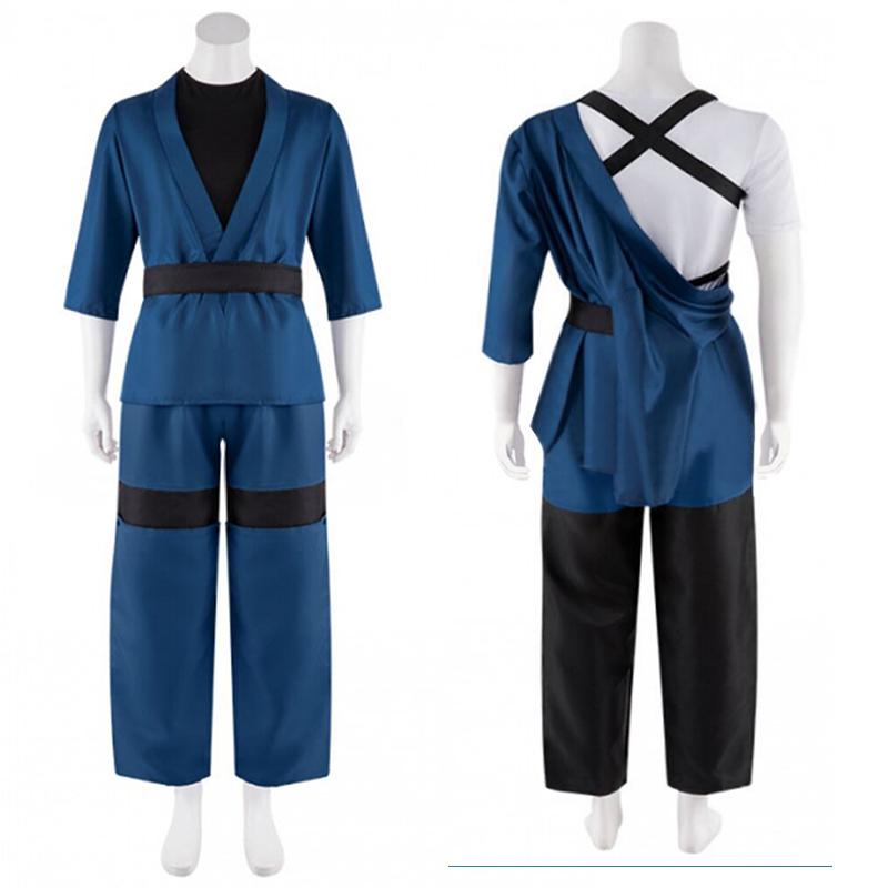Anime Unisex Cosplay Costume Shinmon Benimaru Cosplay Costume Kimono Halloween Uniform Blue Suits For Adult