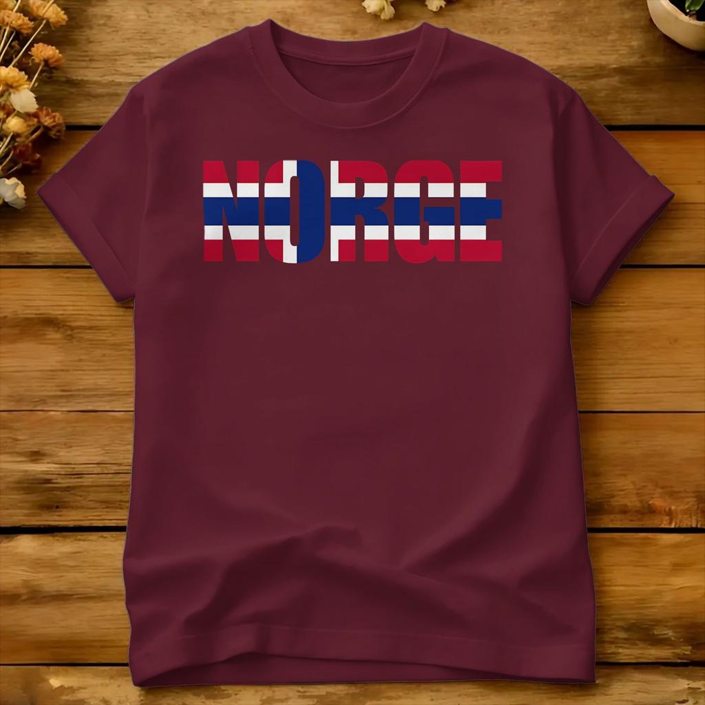 Unisex Norge Country Tshirts Pure Cotton Clothes Beach Vintage Shortsleeved T Shirt O Neck Harajuku Casual Tshirt