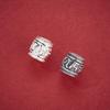 S925 Sterling Silver Six-Character Mantra Barrel Spacer Beads for DIY Bracelets and Necklaces