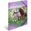 A3 Binder - HERMA - World of Horses - Elastic - Colorful Design - 3 Printed Tabs