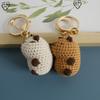 Mini Capybara Poppetje Haak Sleutelhanger Voor Koppels Cadeaus Handgemaakt Breien Kleine Beer Sleutelhangers Voor Autosleutels Hanger Accessoires