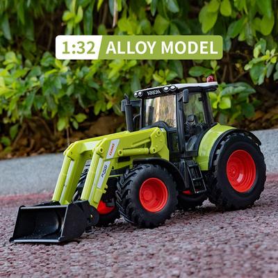 LYZRC 2024 Nuovo Metallo pressofuso 1:32 Trattore agricolo Modello Suono e Luce Bambini Ragazzi Giocattolo Auto Modello di Trasporto Collezione Voiture Miniatura Regalo