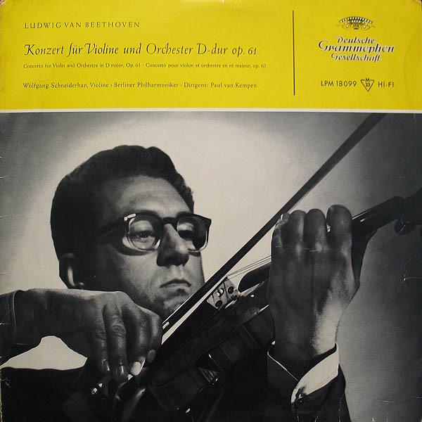 

LP Record LUDWIG VAN BEETHOVEN WOLFGANG SCH Konzert Fr Violine Und Orchester D 18099 Deutsche Grammo 1961 Germany Classical Used