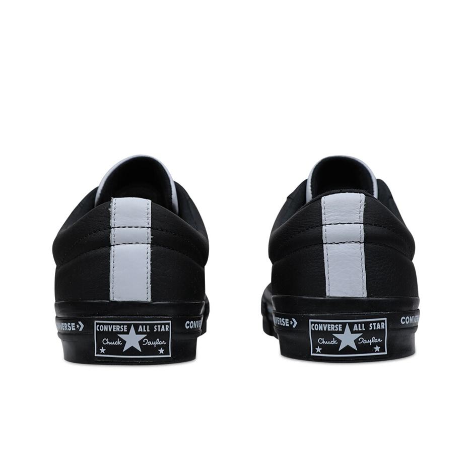 Converse One Star Color Block Splicing Non-Slip Wear-Resistant Low-Top Skate Shoes Unisex Sneaker Black White 159721C