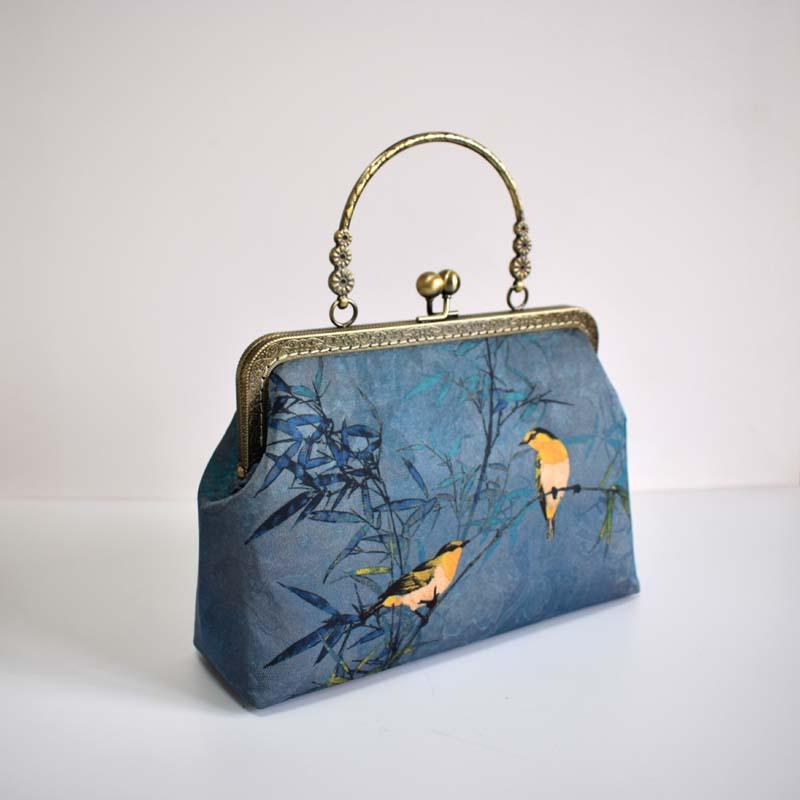 Handgefertigte Stoff Chinesische Goldtasche tragbare Messenger-Kette Schneiden Salon Teambuilding-Klasse Lehrmaterialtasche