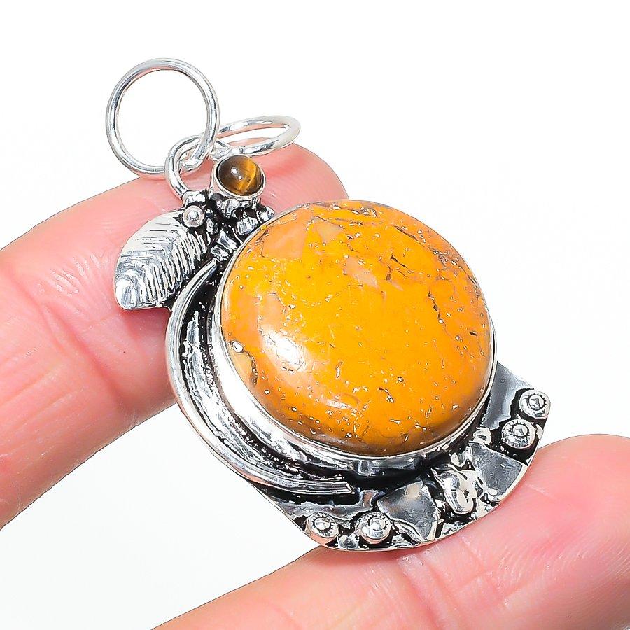 Natural Maligano Jasper 925 Sterling Silver Jewelry Pendant 1.97 AP-14484