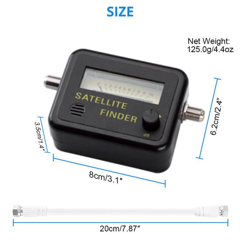 Digital Screen Satellite Finder Black Background 13-18V Dc Satellite Locator Yellow Word Satellite Dish Finder